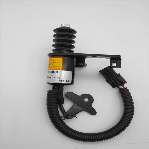 B7648-1115100 YUCHAI 엔진 굴착기에 적합한 정지 솔레노이드 밸브는 24V를 분해합니다