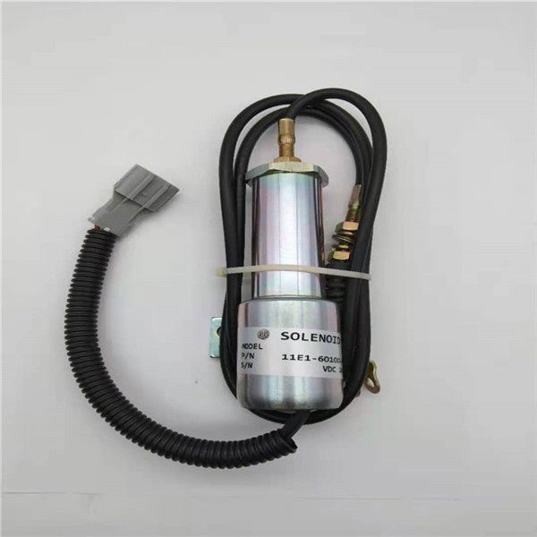 11E1-60100-24 굴삭기용 정지 솔레노이드 밸브 Daewoo Doosan DH220-5 24V
